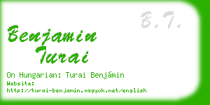 benjamin turai business card